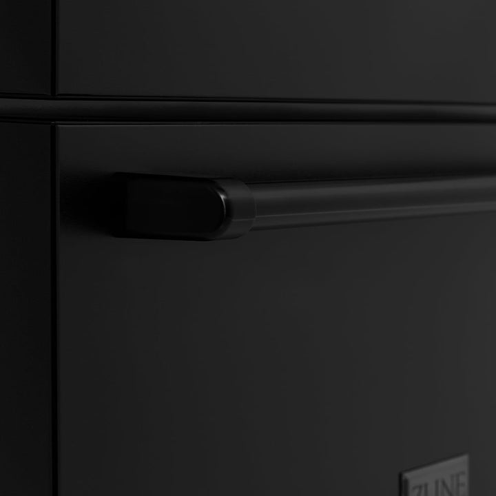 ZLINE 36 in. 22.5 cu. ft. Counter-Depth French Door Refrigerator with Ice Maker in Fingerprint-Resistant Black Stainless Steel, Open Box-Excellent Condition