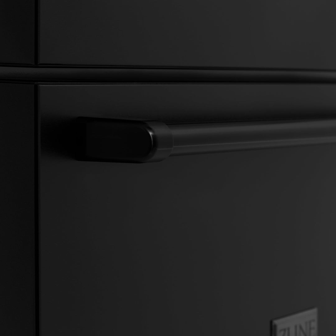 ZLINE 22.5 cu.ft. Counter-Depth French Door Refrigerator with Ice Maker in Fingerprint-Resistant Black Stainless Steel