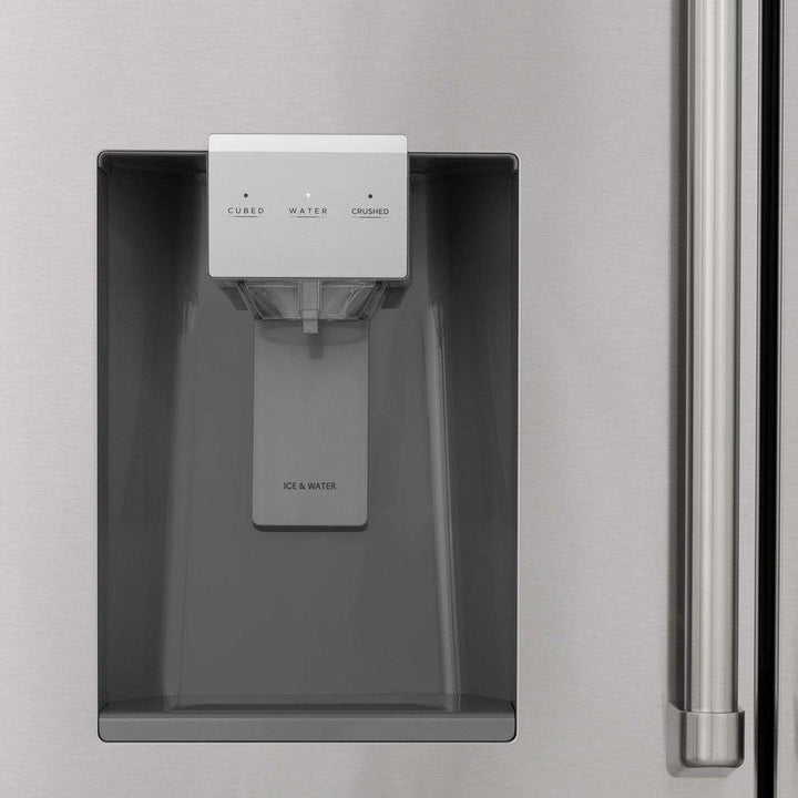 ZLINE Autograph Edition 48 in. Kitchen Package with Stainless Steel Dual Fuel Range, Range Hood, Dishwasher and Refrigerator Including External Water Dispenser with Polished Gold Accents (4AKPR-RARHDWM48-G)
