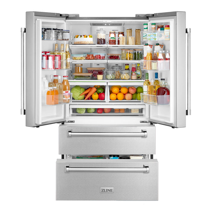 ZLINE - 36" Built-in French Door Refrigerator Ice Maker 22.5 cu. ft.