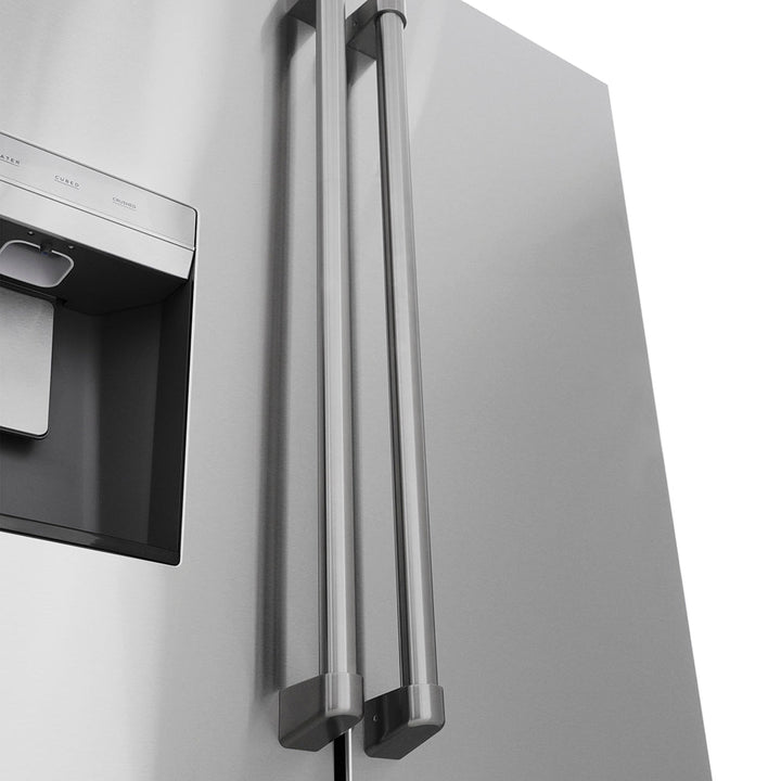 ZLINE 36 in. 28.9 cu. ft. Standard-Depth French Door External Water Dispenser Refrigerator with Dual Ice Maker in Fingerprint-Resistant Stainless Steel, Open Box-Excellent Condition