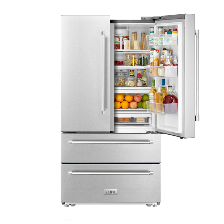 ZLINE - 36" Built-in French Door Refrigerator Ice Maker 22.5 cu. ft.