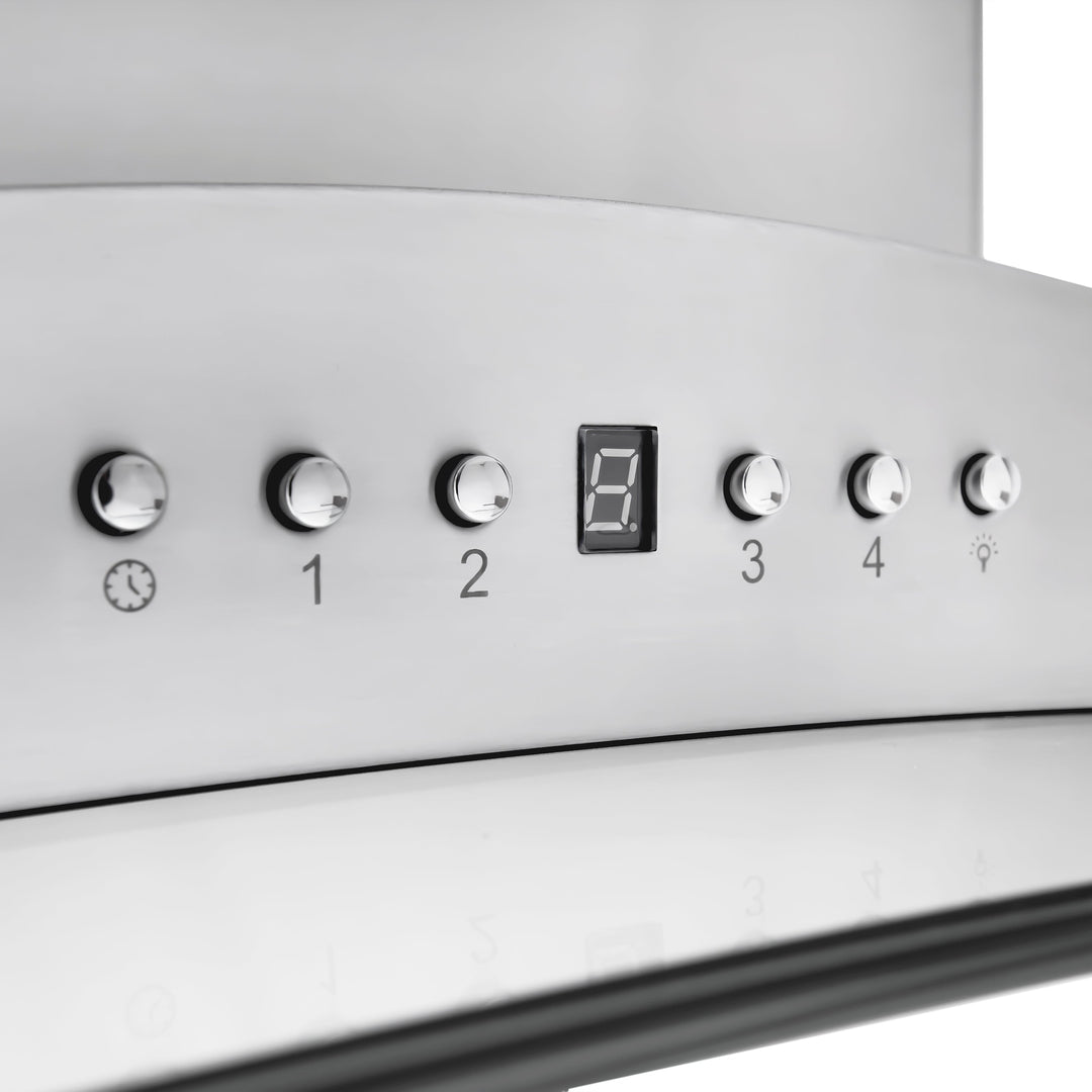 ZLINE 36" Convertible Vent Island Mount Range Hood in Stainless Steel &amp; Glass (GL9i-36)