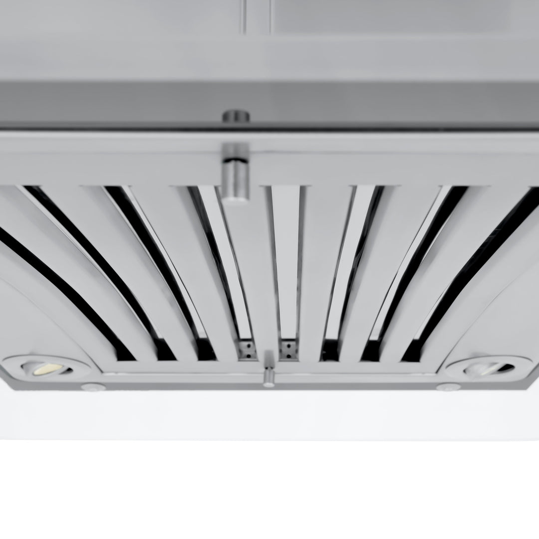 ZLINE 36" Convertible Vent Island Mount Range Hood in Stainless Steel &amp; Glass (GL9i-36)
