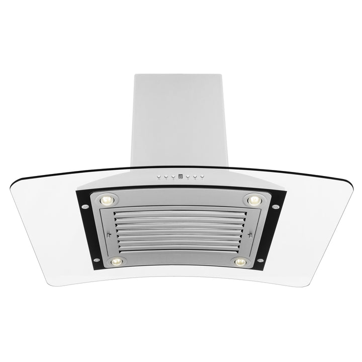 ZLINE 36" Convertible Vent Island Mount Range Hood in Stainless Steel &amp; Glass (GL9i-36)