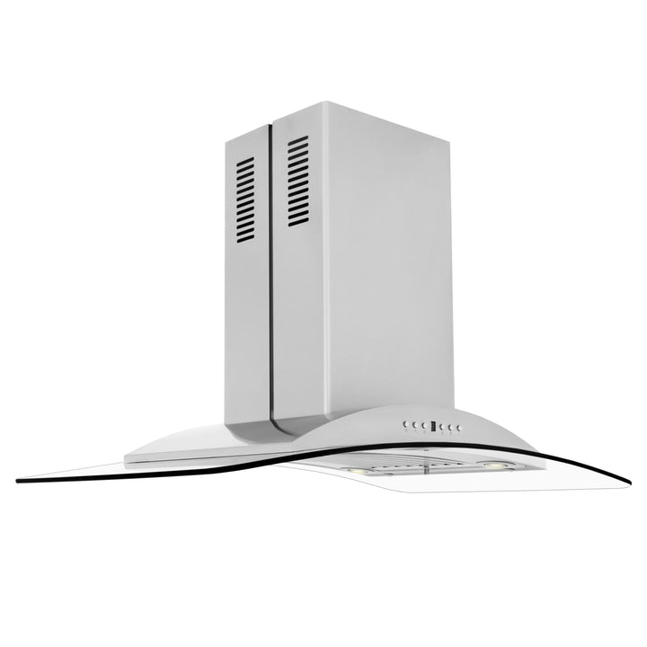 ZLINE 36" Convertible Vent Island Mount Range Hood in Stainless Steel &amp; Glass (GL9i-36)