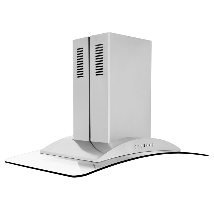 ZLINE 36" Convertible Vent Island Mount Range Hood in Stainless Steel &amp; Glass (GL9i-36)