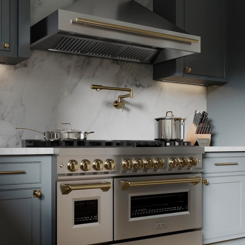 ZLINE Autograph Edition Gemini Pot Filler in Champagne Bronze (GEM-FPF-CB)