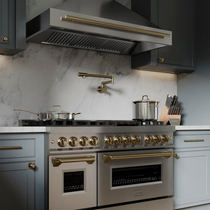 ZLINE Autograph Edition Gemini Pot Filler in Champagne Bronze (GEM-FPF-CB)