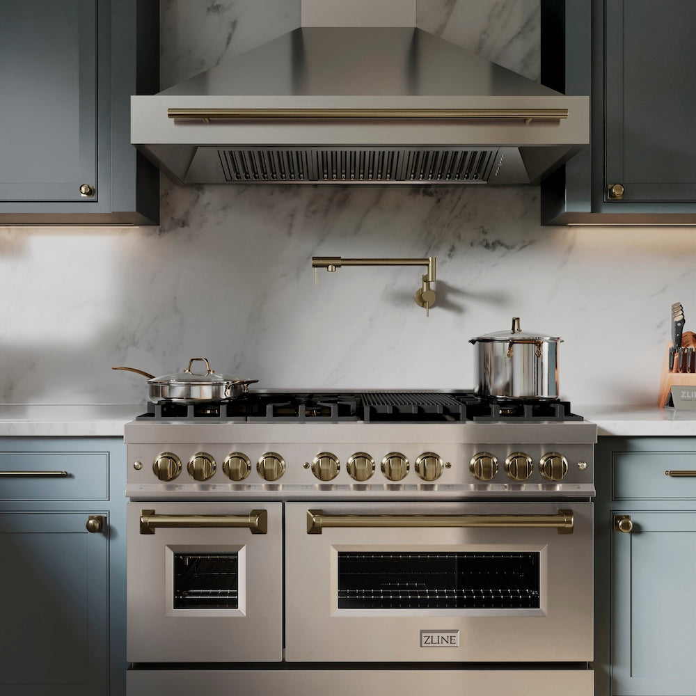 ZLINE Autograph Edition Gemini Pot Filler in Champagne Bronze (GEM-FPF-CB)