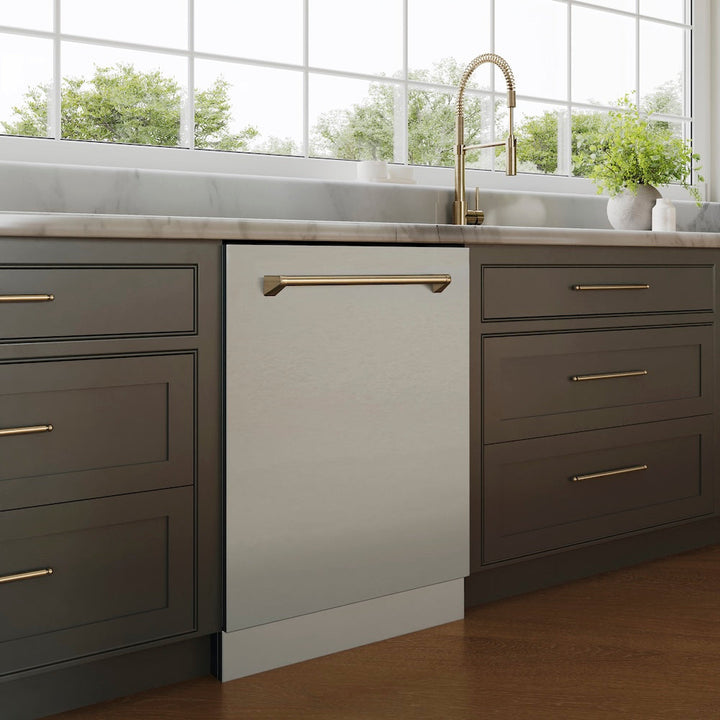 ZLINE Autograph Edition Sierra Pull Down Spring Single Handle Kitchen Faucet in Champagne Bronze (SRA-KF-CB)