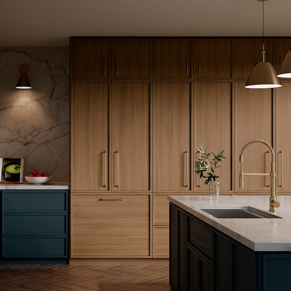 ZLINE Autograph Edition Sierra Pull Down Spring Single Handle Kitchen Faucet in Champagne Bronze (SRA-KF-CB)