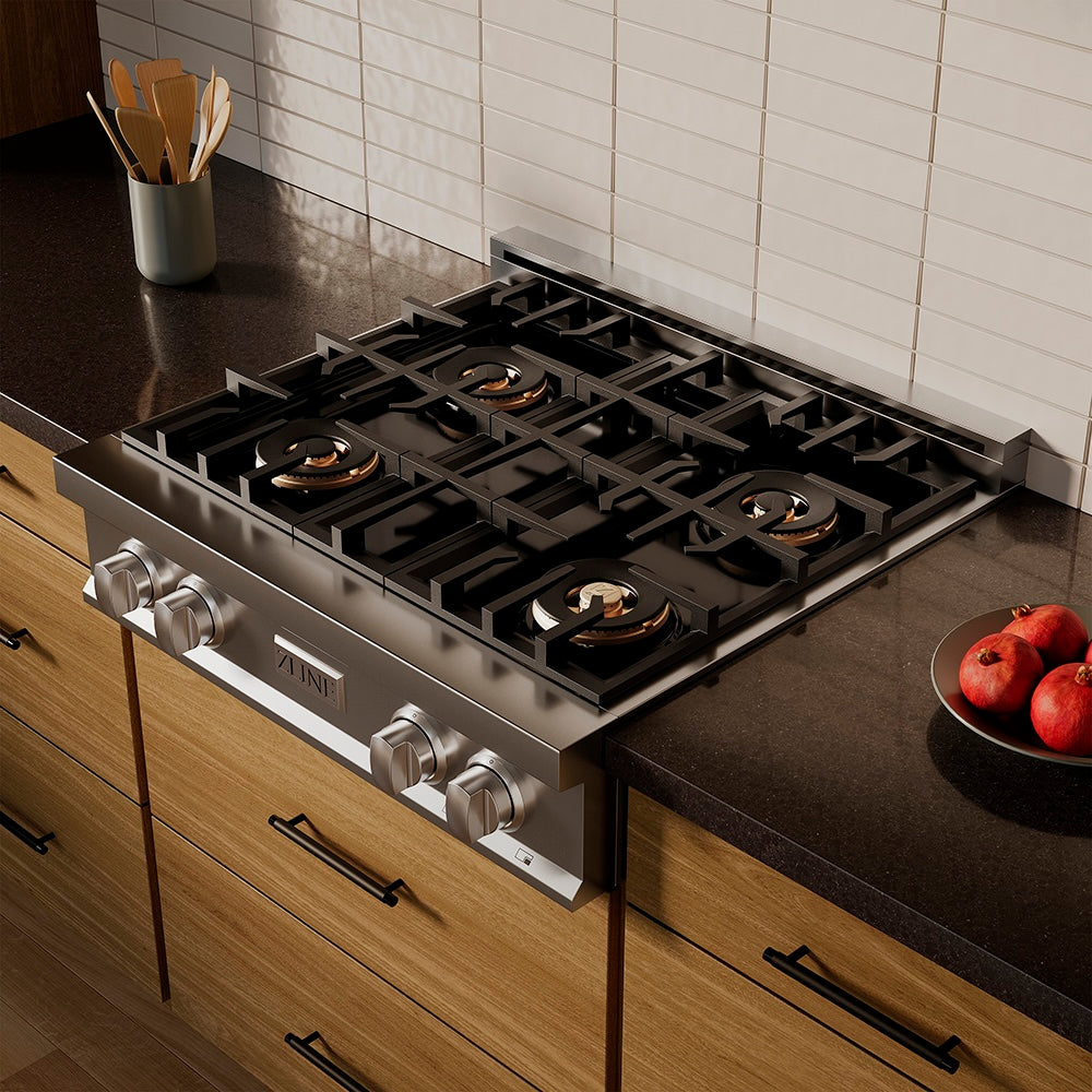 ZLINE 30 in. Classic Gas Rangetop with 4 Burner DuoPro™ Cooktop in Stainless Steel, Open Box-Excellent Condition