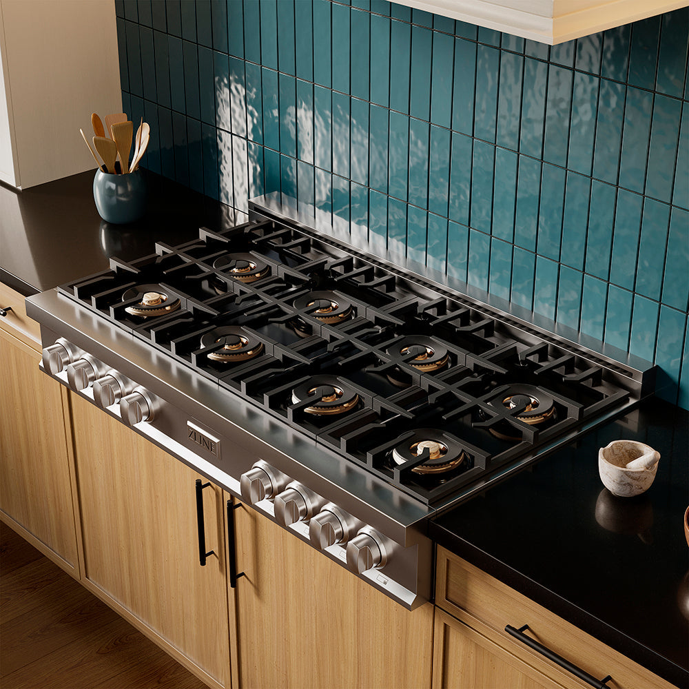 ZLINE 48 in. Classic Gas Rangetop with 8 Burner DuoPro™ Cooktop in Stainless Steel, Open Box-Excellent Condition