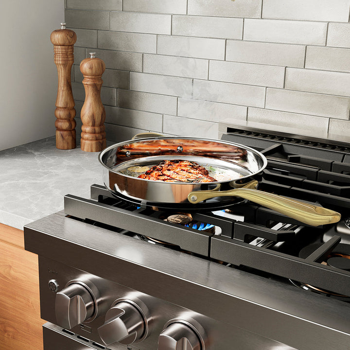 ZLINE 36 in. 5.2 cu. ft. Paramount Gas Range with 6 Burner DuoPro™ Cooktop and Convection Gas Oven in Stainless Steel, Open Box-Excellent Condition