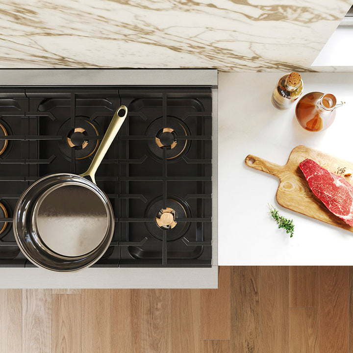 ZLINE 48 in. 6.7 cu. ft. Paramount Gas Range with 8 Burner DuoPro™ Cooktop and Dual Ovens in Stainless Steel, Open Box-Excellent Condition