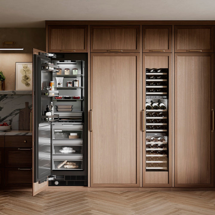 ZLINE 24 in. 12.4 cu. ft. Panel Ready Column Freezer with Graphite Gray Interior, Open Box-Excellent Condition
