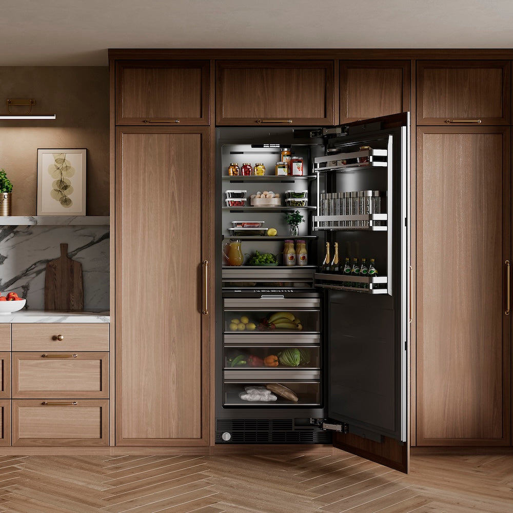 ZLINE 30 in. 16.7 cu. ft. Panel Ready Column Refrigerator with Graphite Gray Interior, Open Box-Excellent Condition