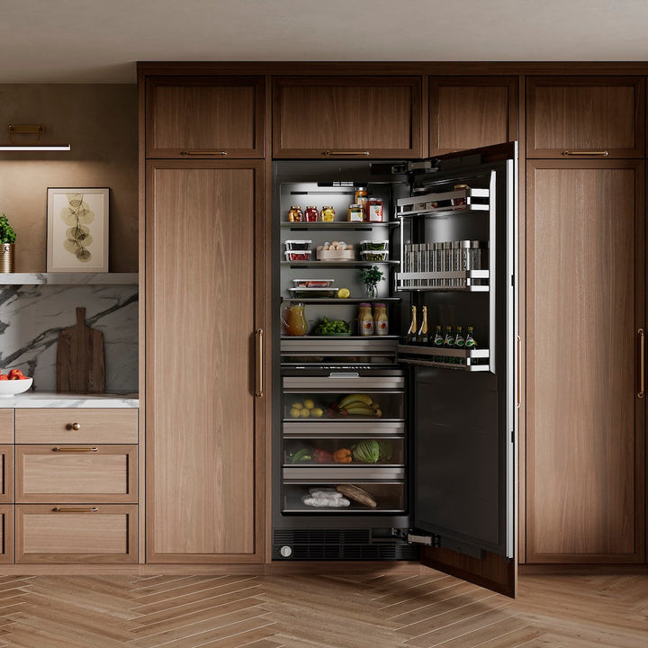 ZLINE 30 in. 16.7 cu. ft. Panel Ready Column Refrigerator with Graphite Gray Interior, Open Box-Excellent Condition