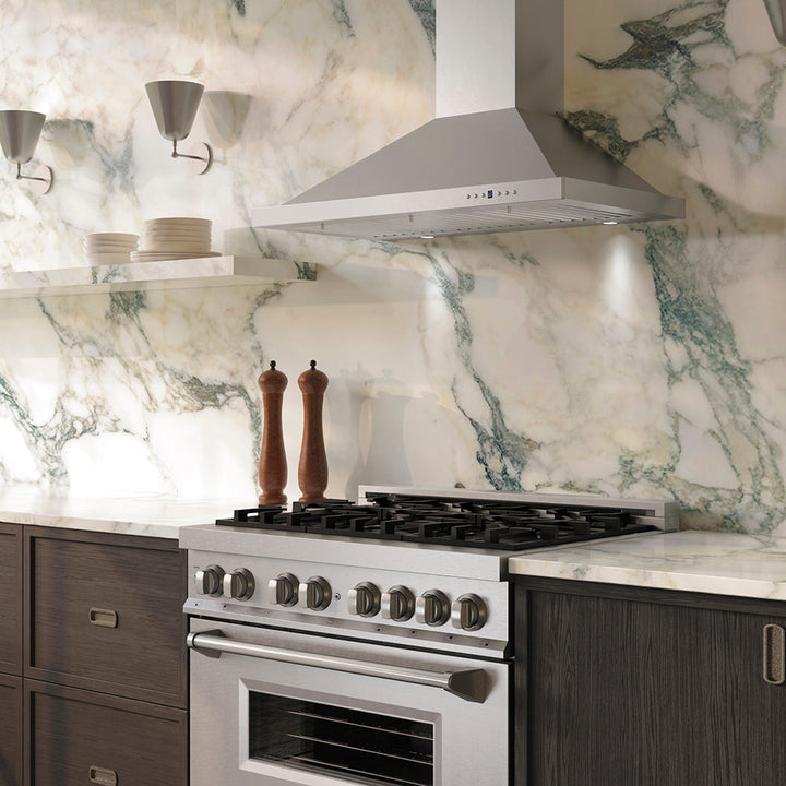 ZLINE 36 in. Convertible Vent Wall Mount Range Hood in Stainless Steel (KB-36)