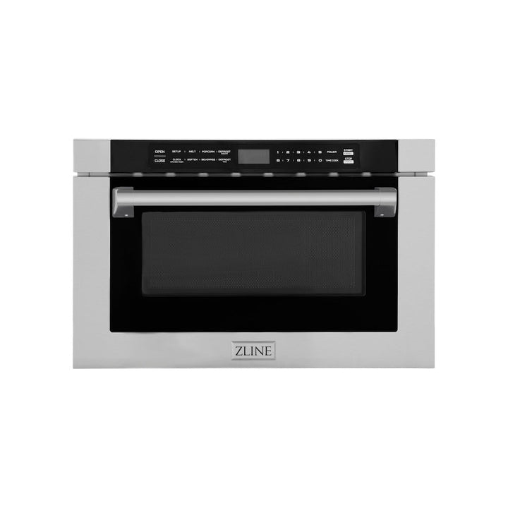 ZLINE 24 in. 1.2 cu. ft. Built-in Microwave Drawer with a Traditional Handle in Stainless Steel, Open Box-Good Condition
