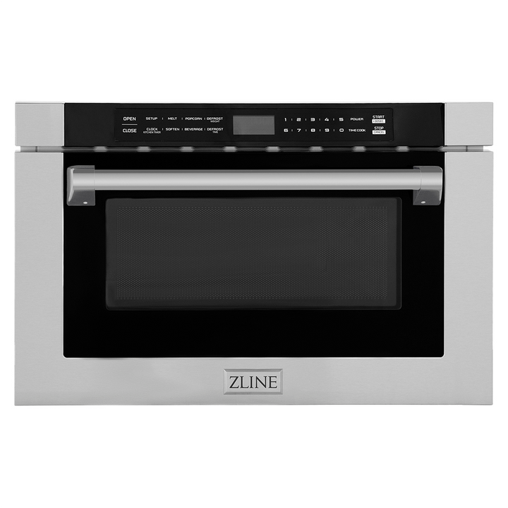 ZLINE 24 in. 1.2 cu. ft. Built-in Microwave Drawer with a Traditional Handle in Stainless Steel, Open Box-Excellent Condition