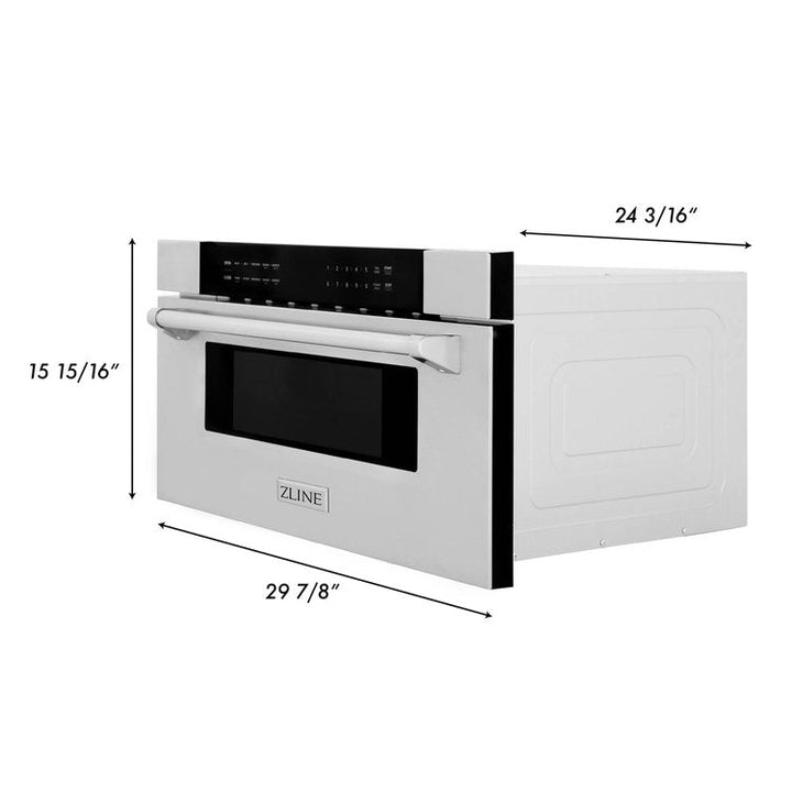 ZLINE 30" Stainless Steel 1.2 cu. ft. Built In Microwave Drawer