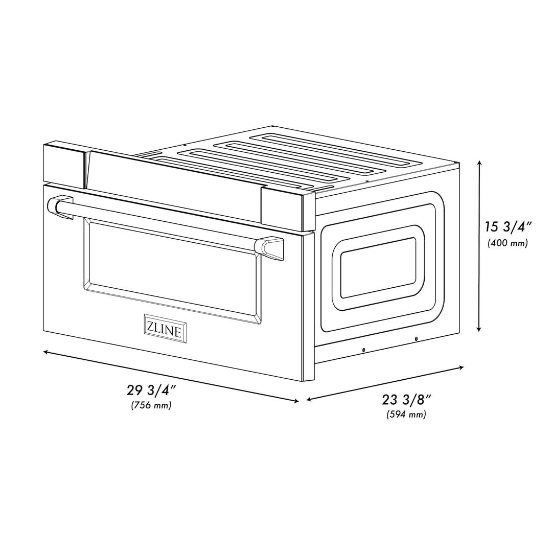 ZLINE 30 in .1.2 cu. ft. Built-In Microwave Drawer in Stainless Steel, Open Box-Excellent Condition