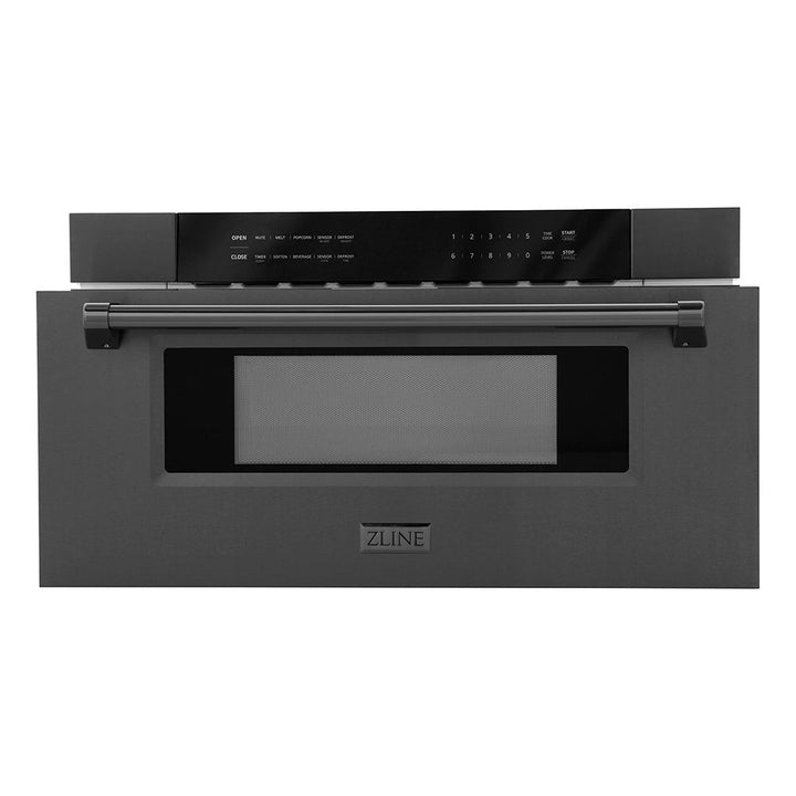 ZLINE 30 in. 1.2 cu. ft. Built-in Microwave Drawer in Black Stainless Steel, Open Box-Excellent Condition