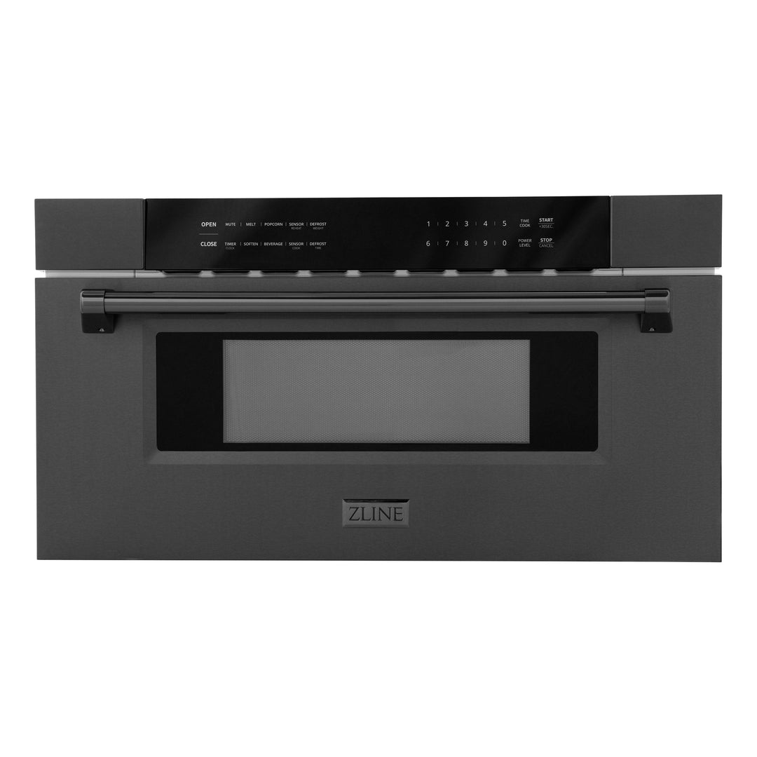 ZLINE 30" Built-in Microwave Drawer in Black Stainless Steel 1.2 cu. ft.