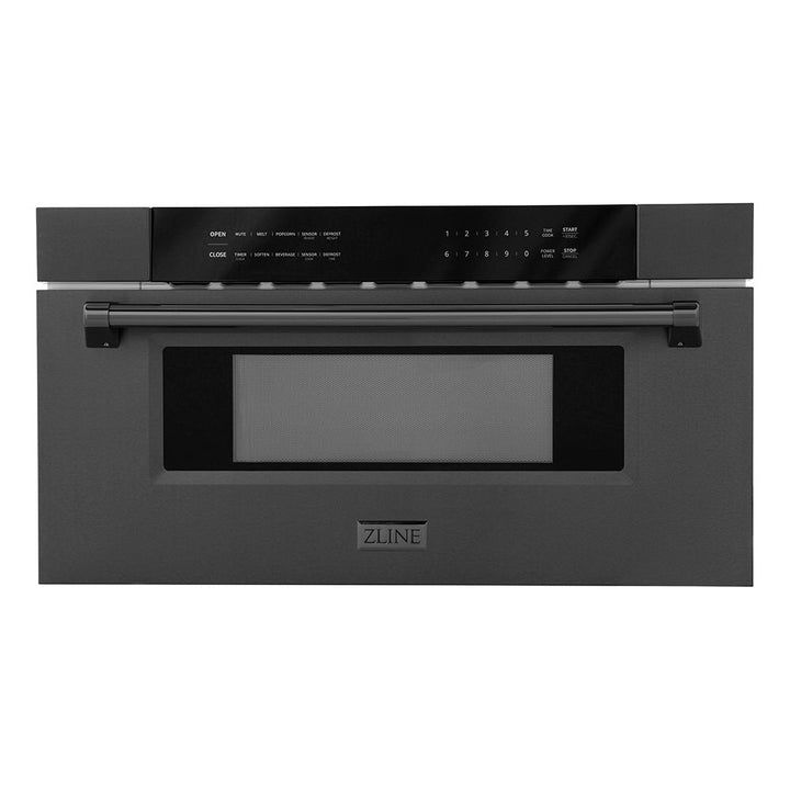 ZLINE 30 in. 1.2 cu. ft. Built-in Microwave Drawer in Black Stainless Steel, Open Box-Good Condition