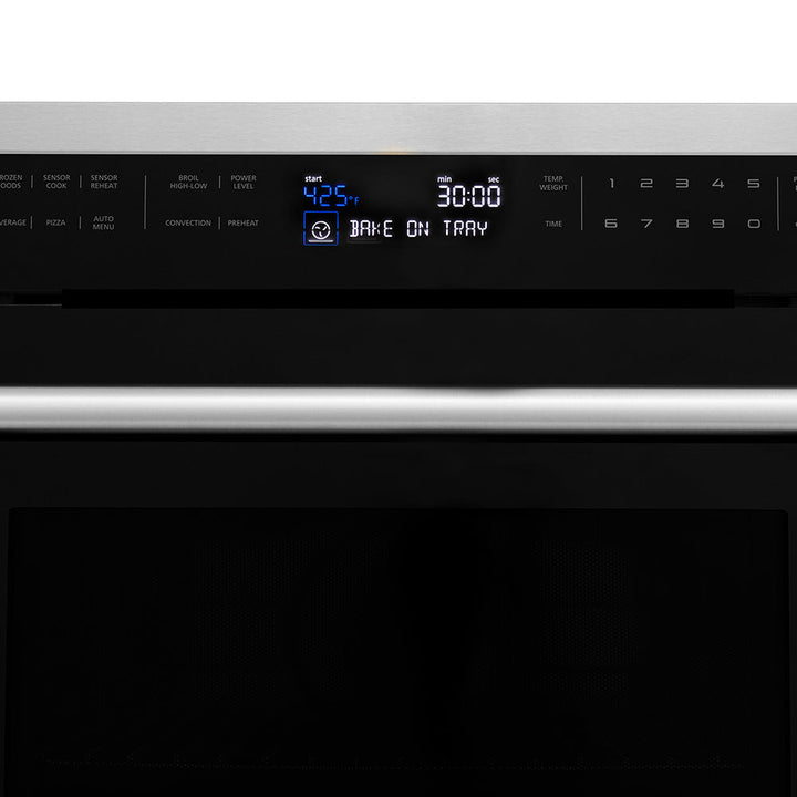 ZLINE 24 in. 1.6 cu ft. Built-in Convection Microwave Oven in Stainless Steel with Speed and Sensor Cooking, Open Box-Excellent Condition