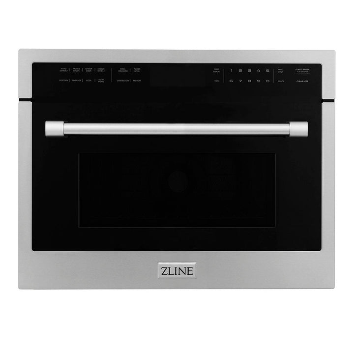ZLINE 24 in. 1.6 cu ft. Built-in Convection Microwave Oven in Stainless Steel with Speed and Sensor Cooking, Open Box-Excellent Condition