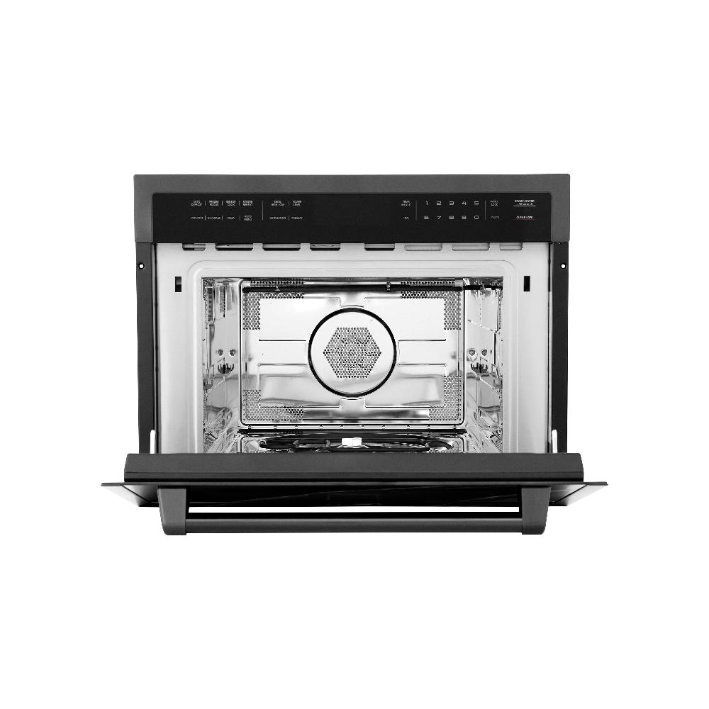 ZLINE 24 in. Black Stainless Steel Built-in Convection Microwave Oven with Speed and Sensor Cooking (MWO-24-BS)