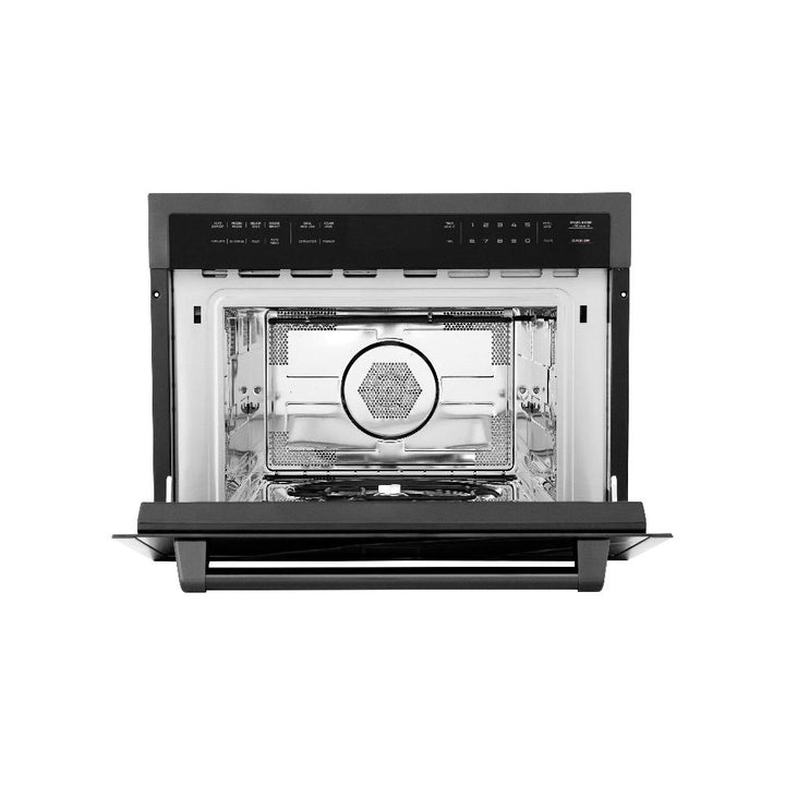 ZLINE 24 in. Black Stainless Steel Built-in Convection Microwave Oven with Speed and Sensor Cooking (MWO-24-BS)