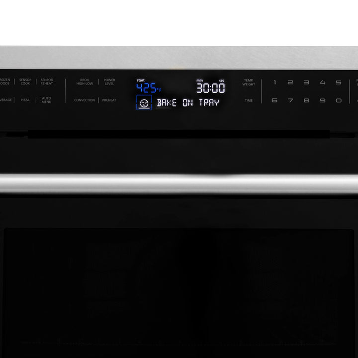 ZLINE 24 In. Built-in Convection Microwave Oven in Durasnow with Speed and Sensor Cooking, MWO-24-SS