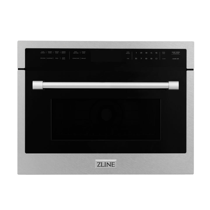 ZLINE 24" Built-in Convection Microwave Oven in Stainless Steel with Speed &amp; Sensor Cooking, 1.6 cu. ft.
