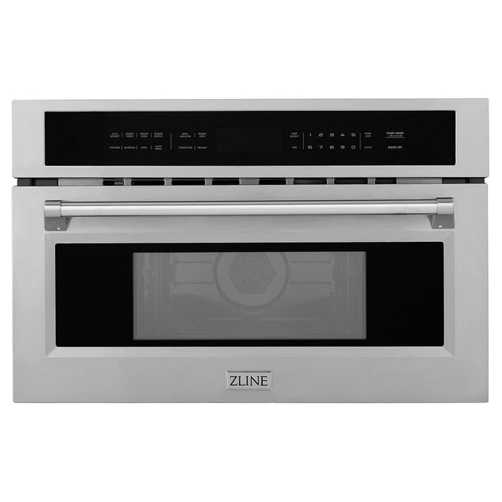 ZLINE 30 in. 1.6 cu ft. Built-in Convection Microwave Oven in Stainless Steel with Speed and Sensor Cooking, Open Box-Excellent Condition