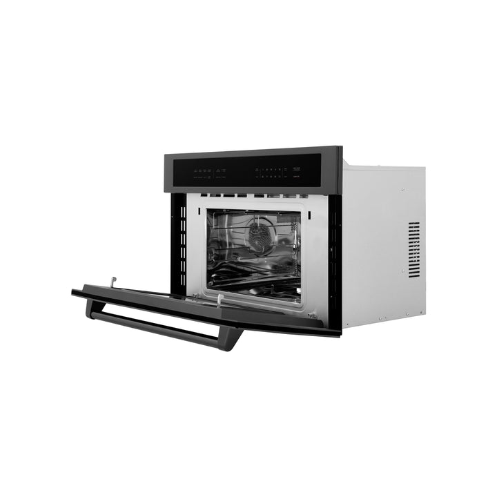 ZLINE 30 in. 1.6 cu ft. Built-in Convection Microwave Oven in Black Stainless Steel with Speed and Sensor Cooking, Open Box-Excellent Condition