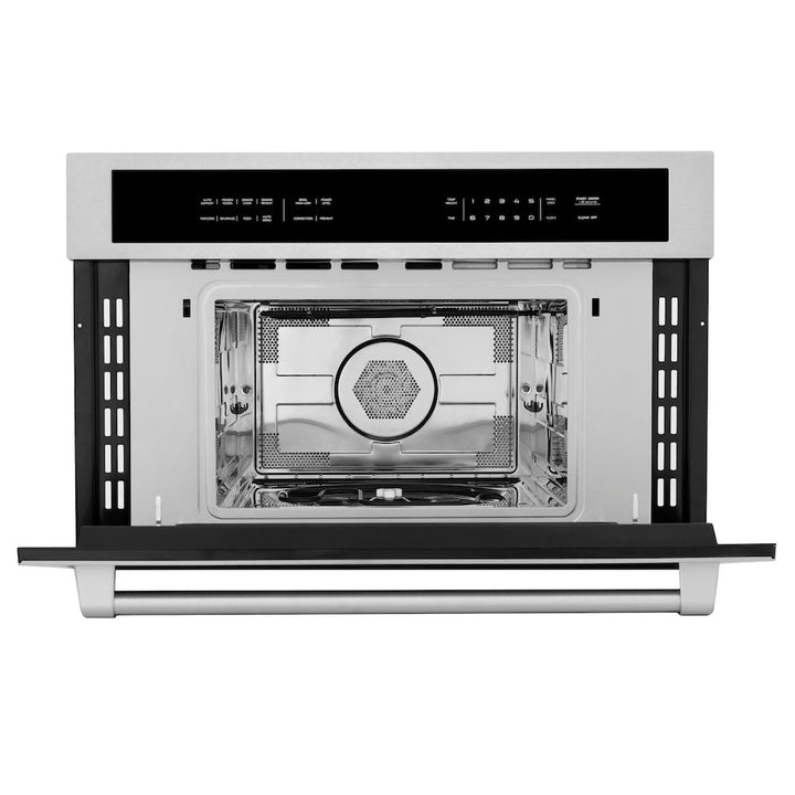 ZLINE 30 in. 1.6 cu ft. Built-in Convection Microwave Oven in Satin Stainless Steel with Speed and Sensor Cooking (MWO-30-SS)