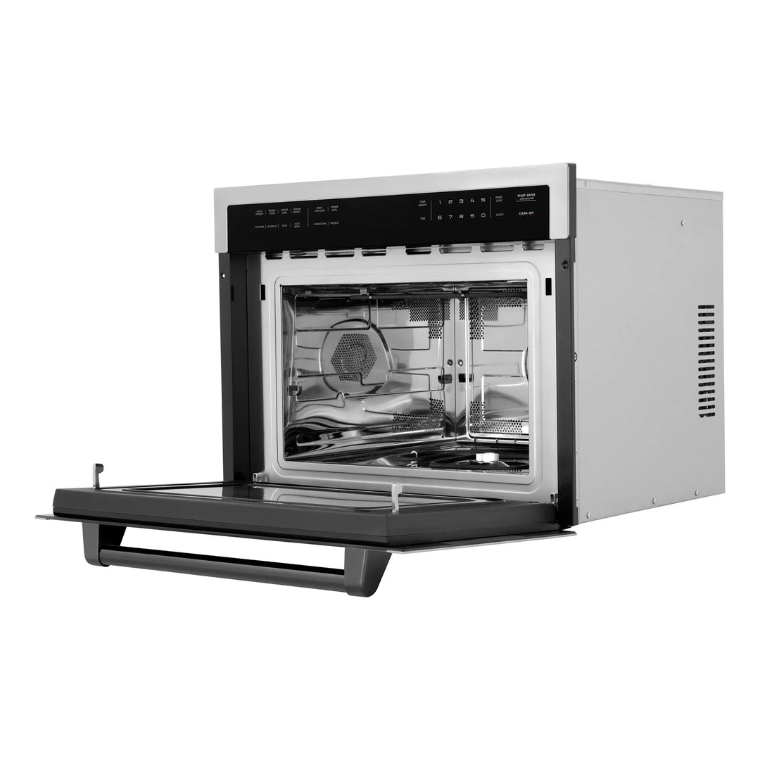 ZLINE 24" Built-in Convection Microwave Oven in Stainless Steel &amp; Matte Black Accents 1.6 cu ft.