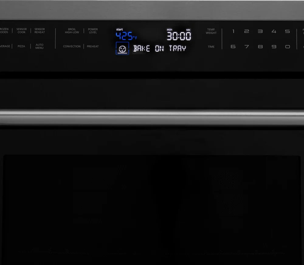 ZLINE 30" Built-in Convection Microwave Oven in Black Stainless Steel 1.6 cu ft.