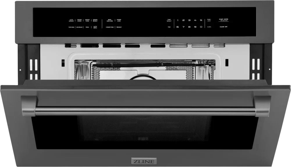 ZLINE 30" Built-in Convection Microwave Oven in Black Stainless Steel 1.6 cu ft.