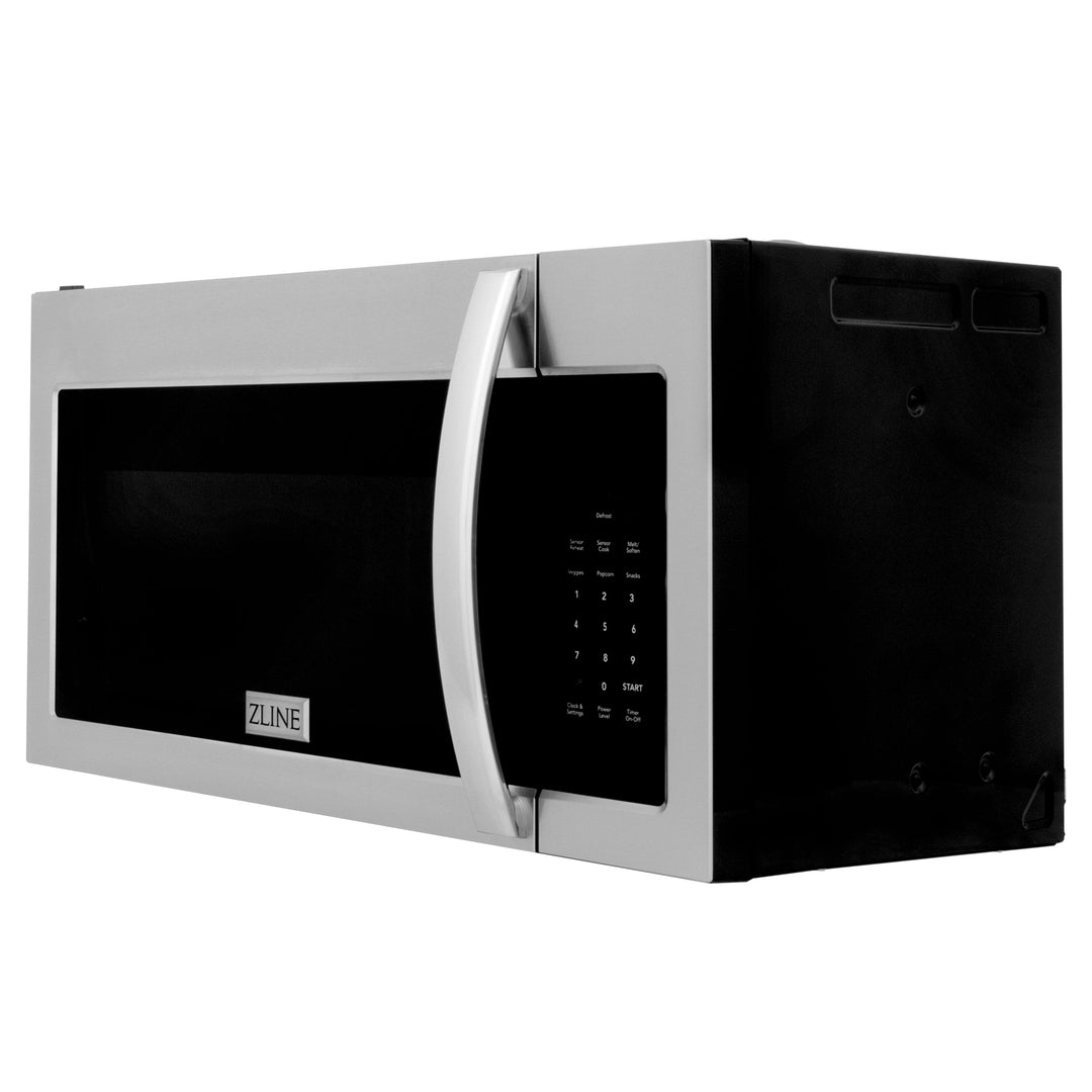 ZLINE 30 in. 1.5 cu. ft. Over-The-Range Convection Microwave Oven in Stainless Steel with Modern Handle and Sensor Cooking, Open Box-Excellent Condition
