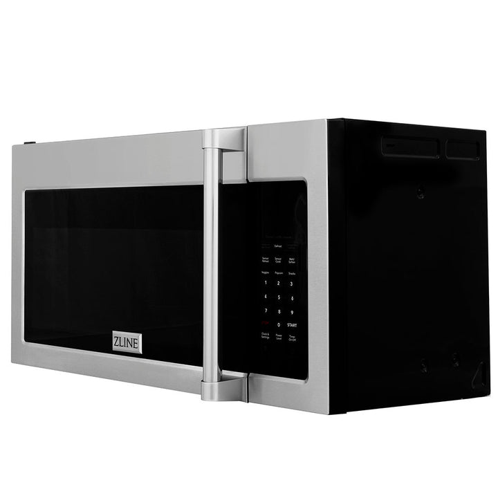 ZLINE 30 in. 1.5 cu. ft. Over-The-Range Convection Microwave Oven in Stainless Steel with Traditional Handle and Sensor Cooking, Open Box-Excellent Condition