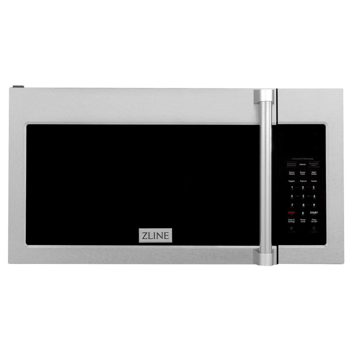 ZLINE Kitchen Package with 30 in. Satin Stainless Steel Rangetop and 30 in. Over The Range Microwave with Modern Handle (2KP-RTSOTR30)