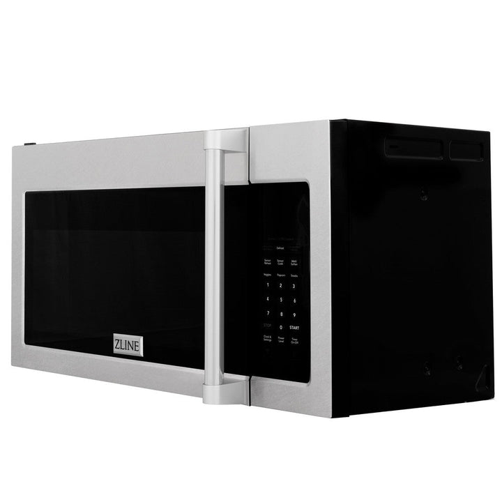 ZLINE Kitchen Package with 30 in. Satin Stainless Steel Rangetop and 30 in. Over The Range Microwave with Modern Handle (2KP-RTSOTR30)