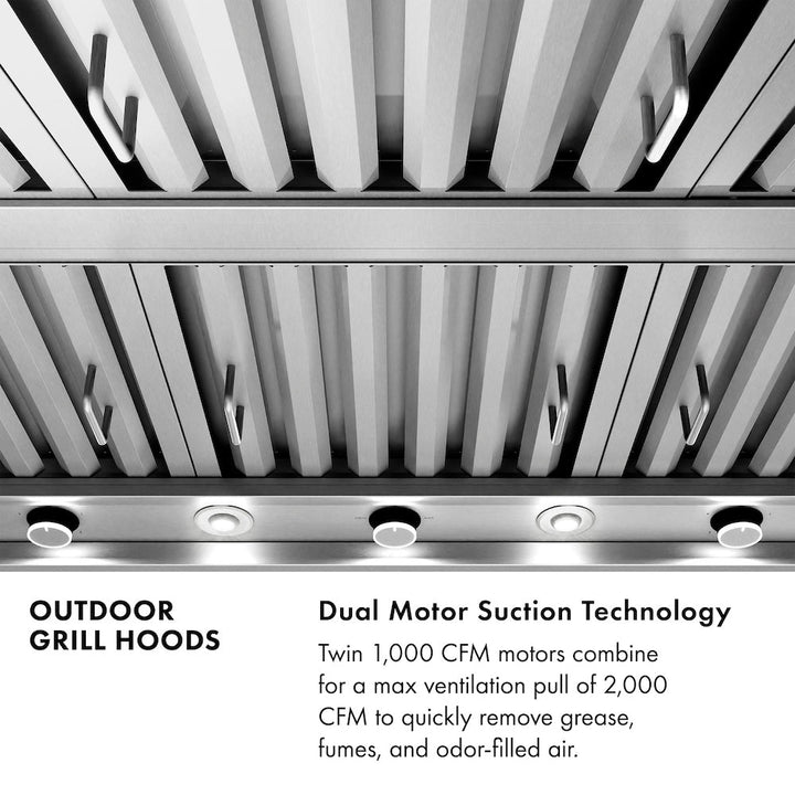 ZLINE 48 in. Under Cabinet Outdoor Grill Hood (GOU1-48)