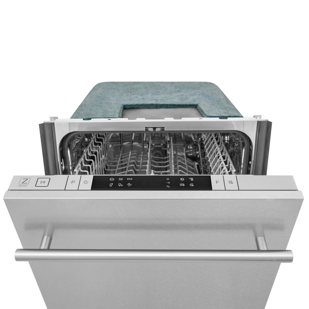 ZLINE 18 in. Top Control Dishwasher in DuraSnow® Stainless Steel with Stainless Steel Tub, DW-SN-18