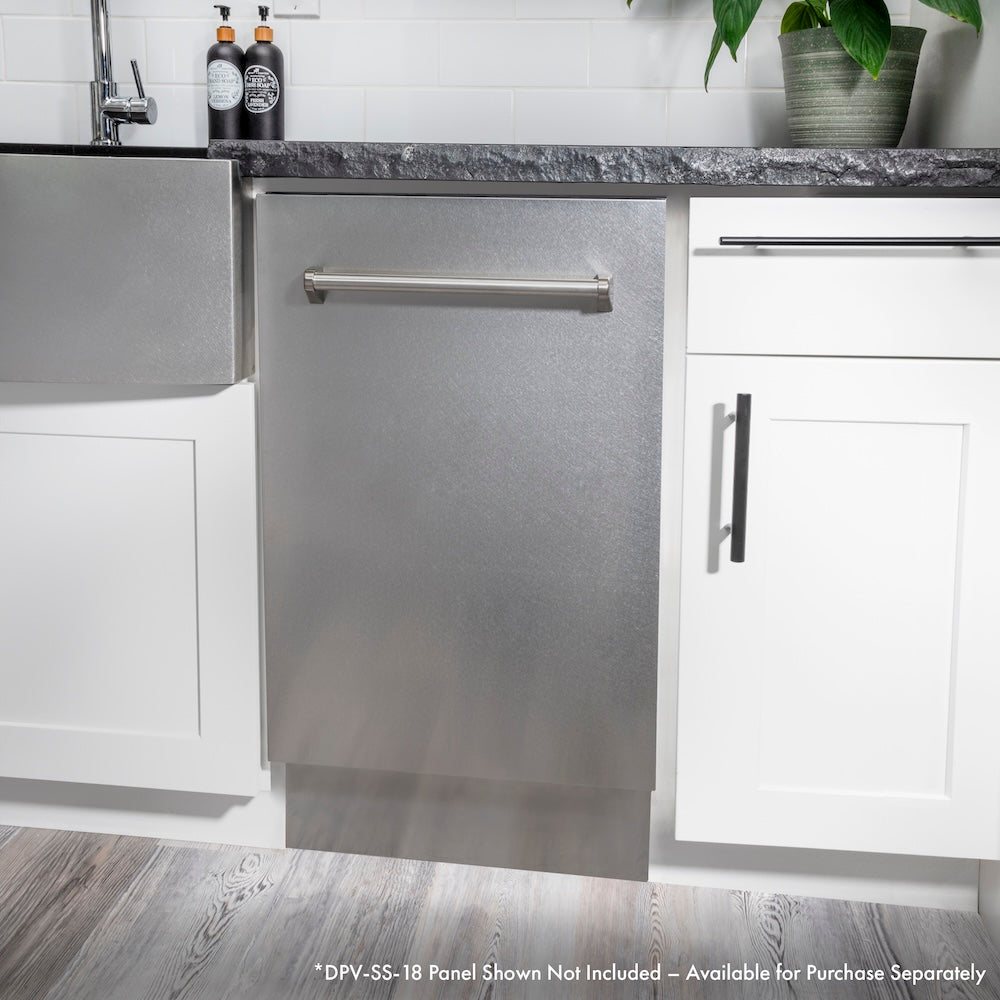 ZLINE 18 in. Tallac Series 3rd Rack Top Control Built-In Dishwasher with Stainless Steel Tub, 51dBa, Open Box-Excellent Condition